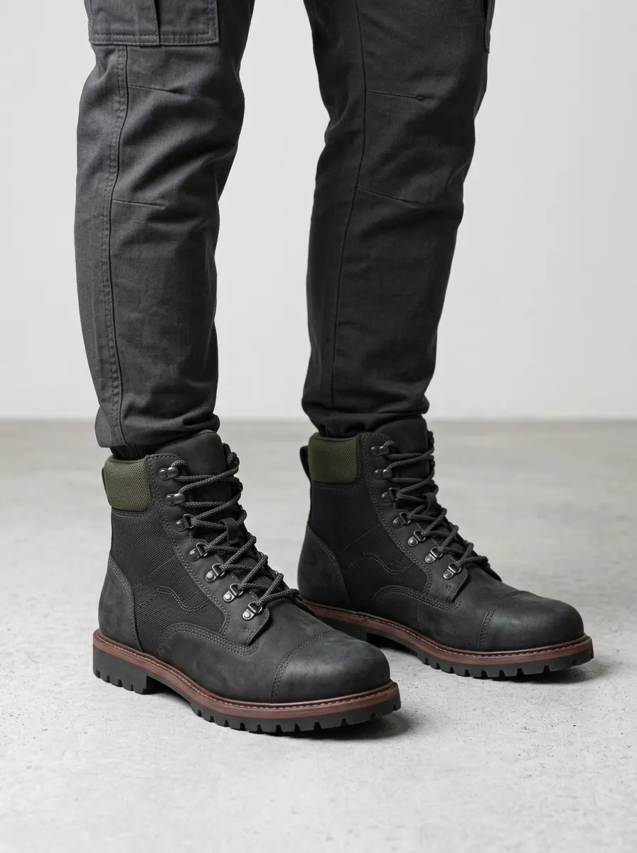 Unisex Tactical Outdoor Leather Work Boots