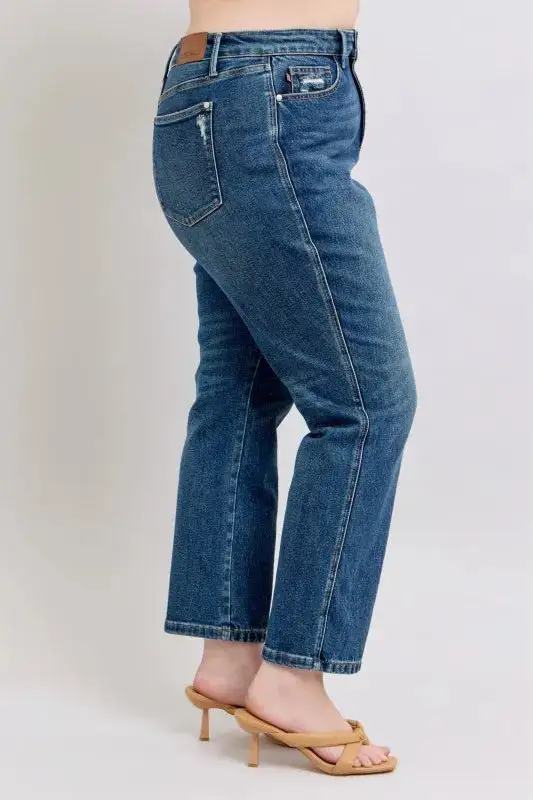 High Rise Straight Leg Jeans