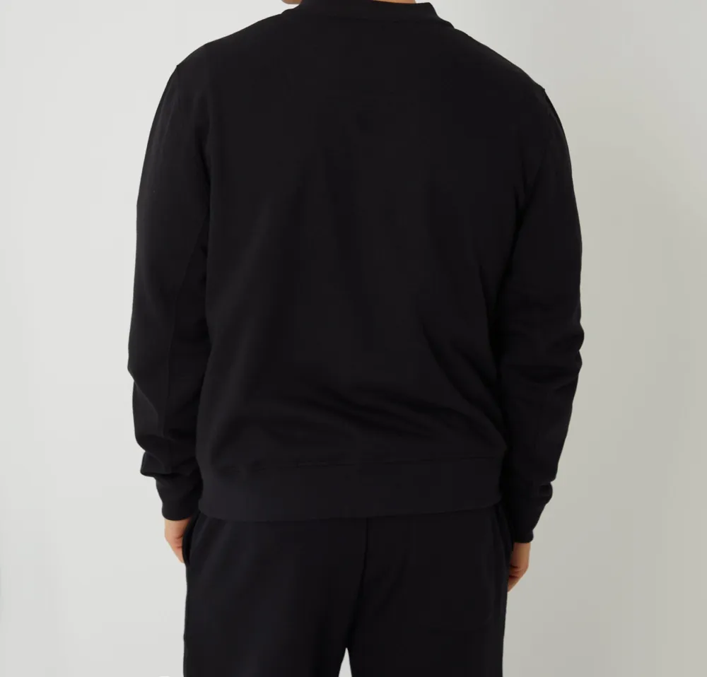 Men's Black Sweat Bomber Jacket