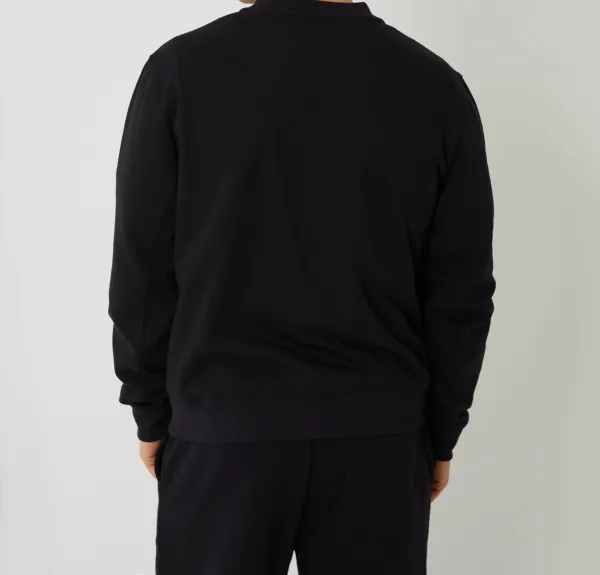 Men's Black Sweat Bomber Jacket