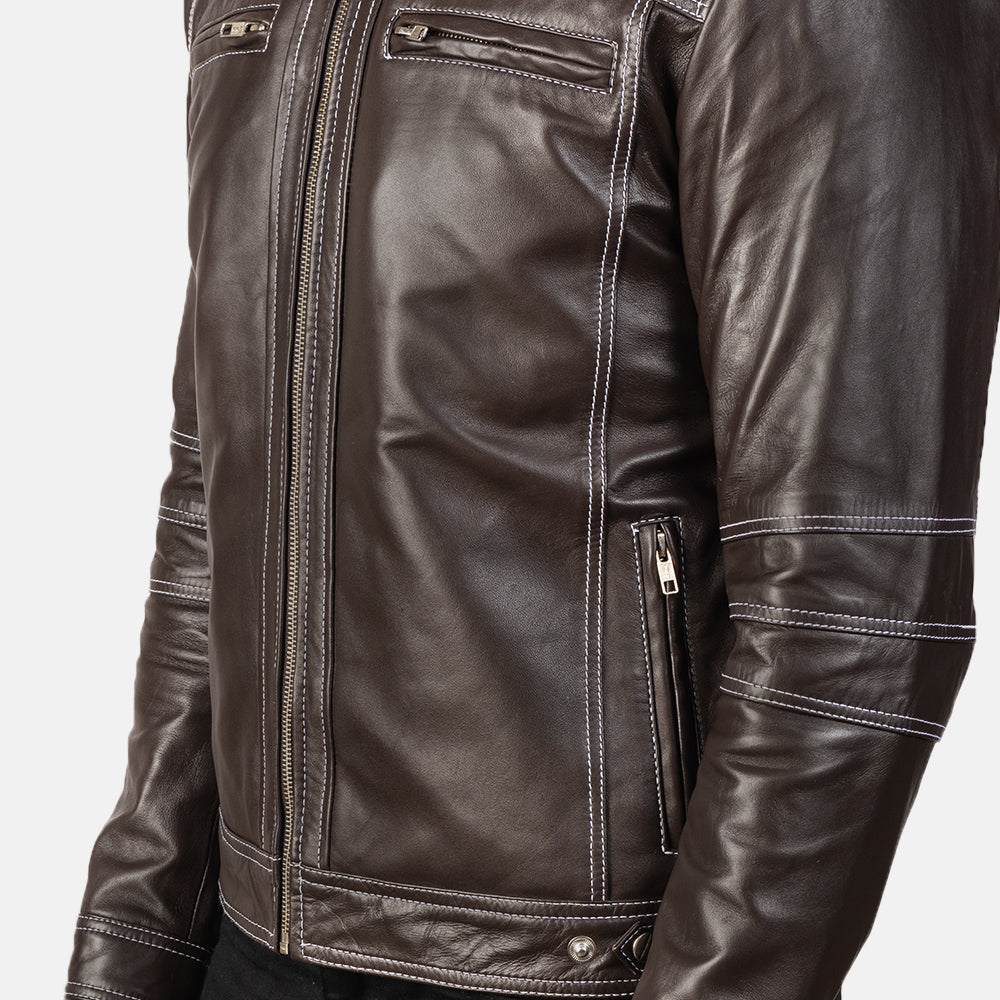 Men's Rugged Modern Biker Leather Jacket
