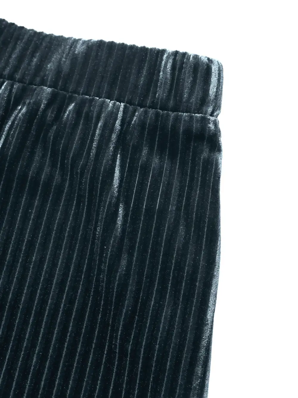 High Waist Ribbed Velvet Flare Pants