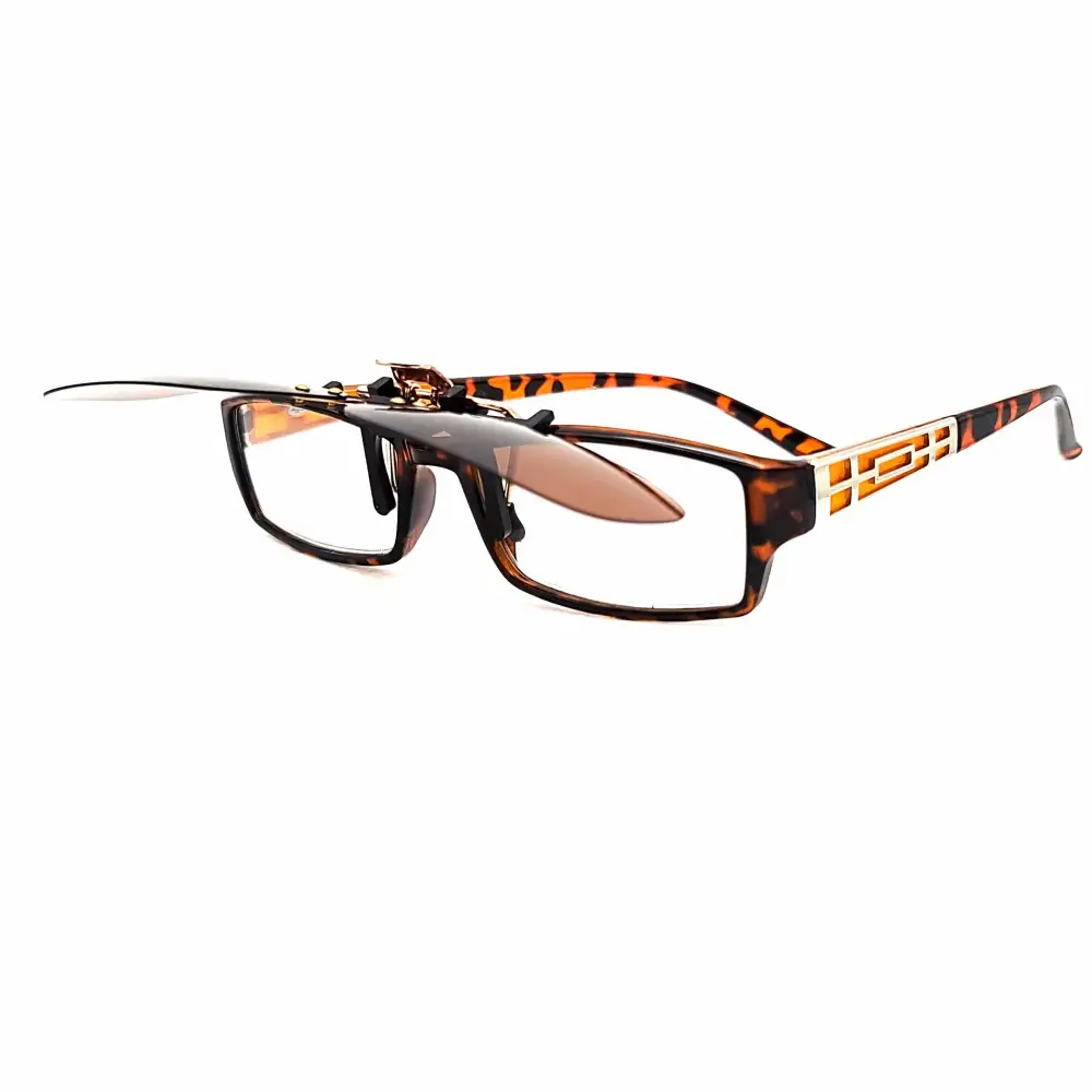 60mm Polarized Flip-Up Clip-On Sunglasses