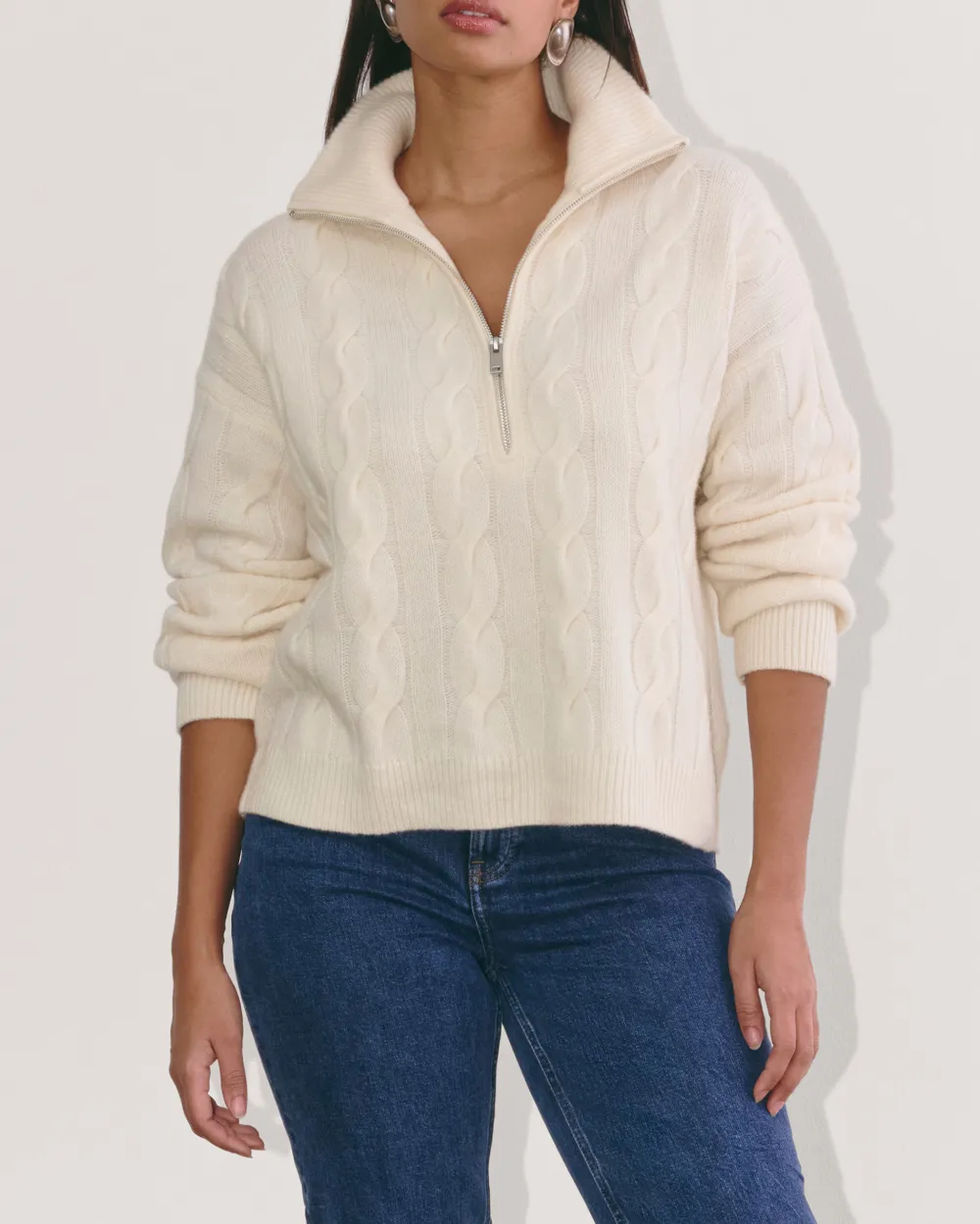 The Cable Half-Zip in Luxe