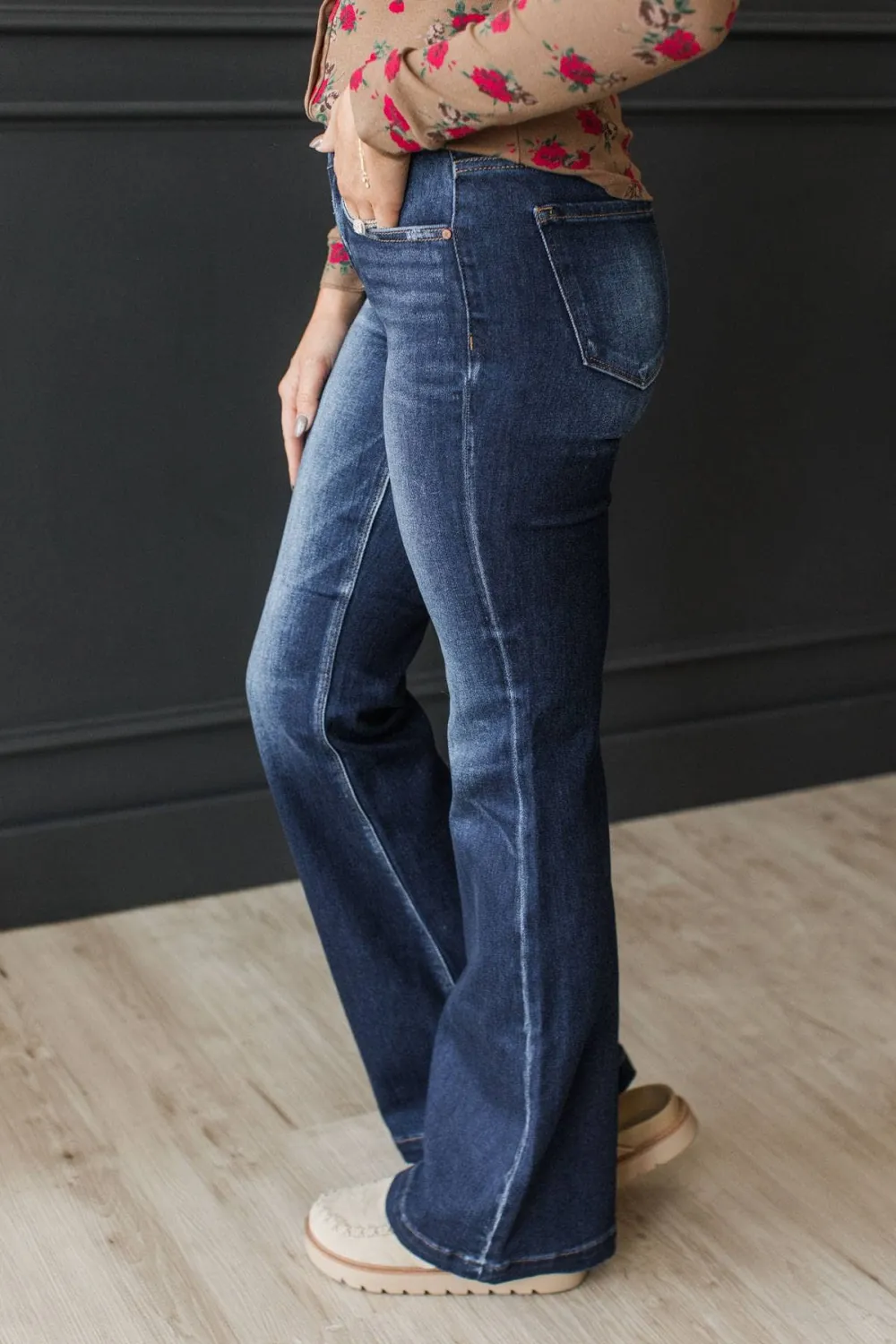 Low-Rise Flare Clean Finish Jeans