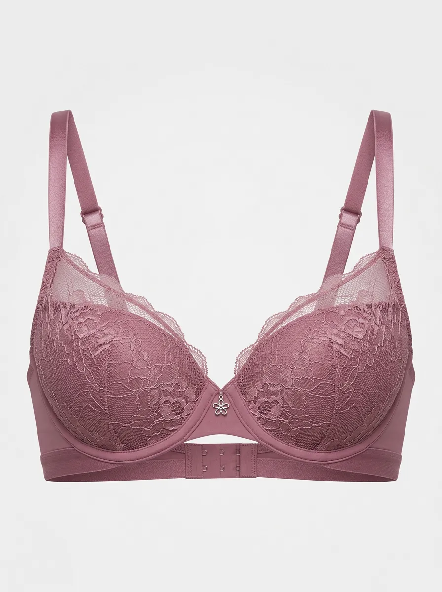 Women's Push-Up Floral-Lace Embroidered Bra