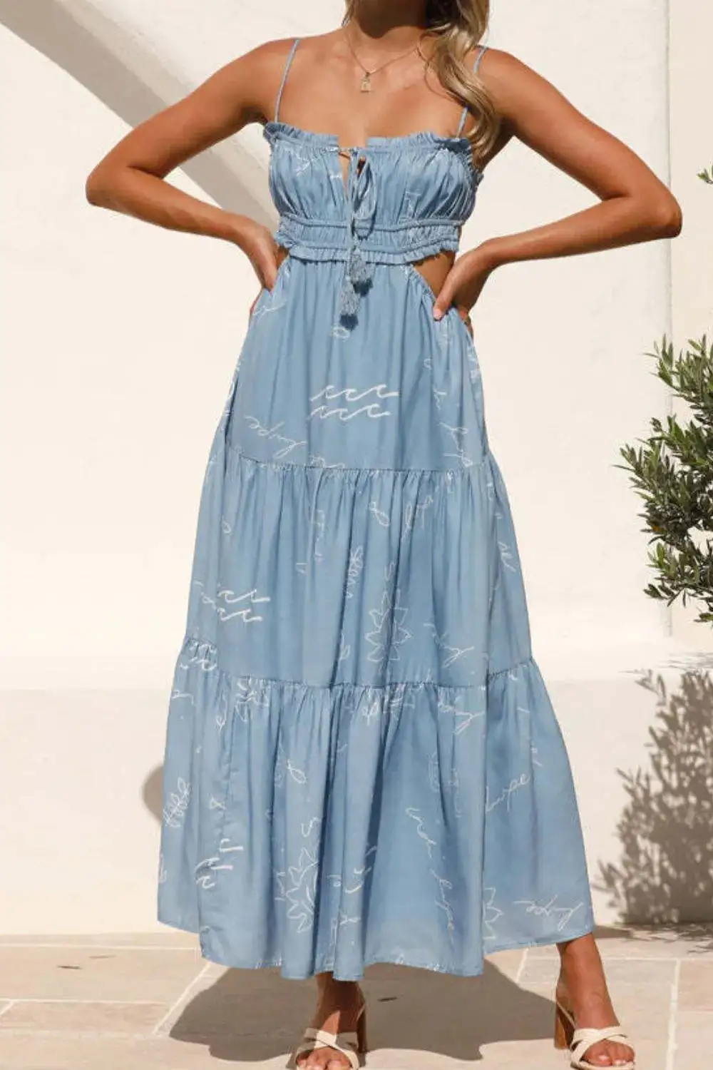 Soft Midi Cutout Dress
