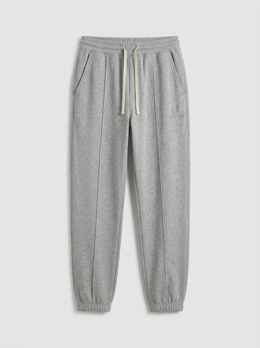 Functional Embroidered Sporty Look Men's Sweatpants