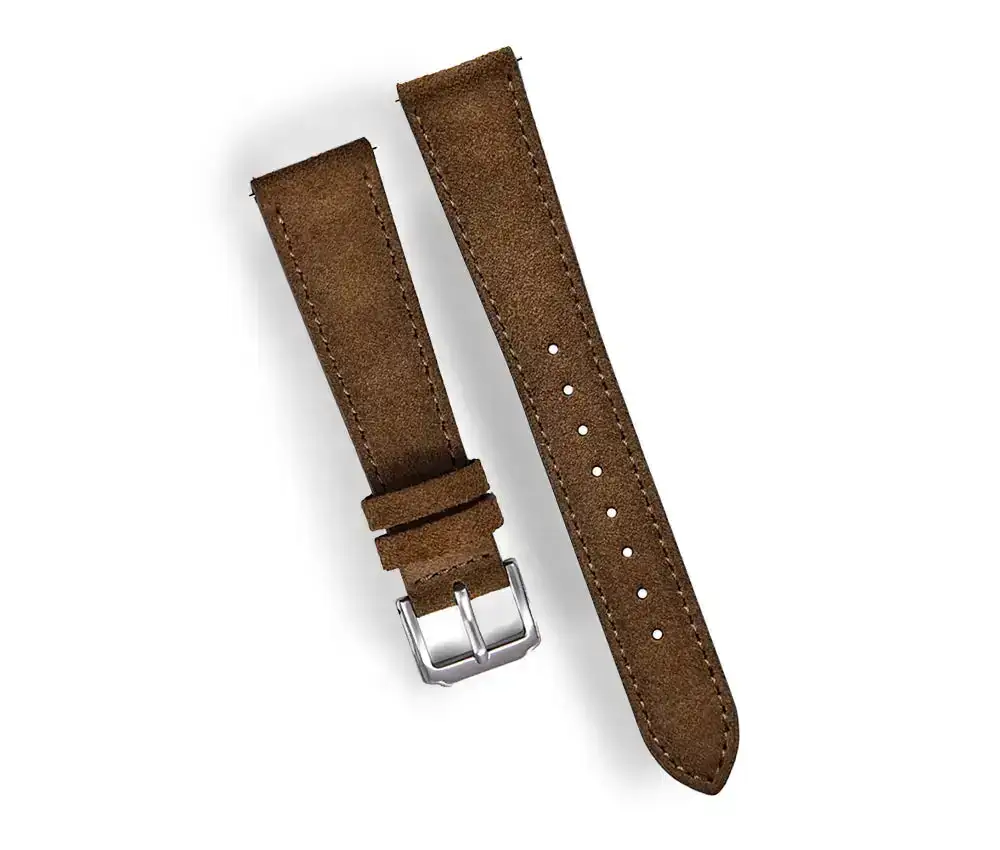 Quick-Release Suede Leather Watch Strap