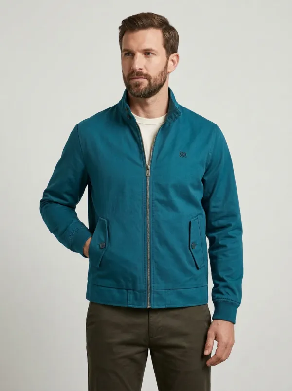 Men's Minimalist Logo Embroidered Grey Zip-Up Jacket