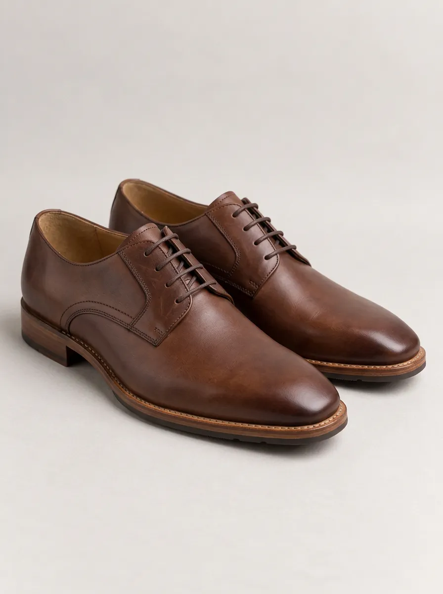 Men's Lace Up Brown Lace Up Dress Shoes