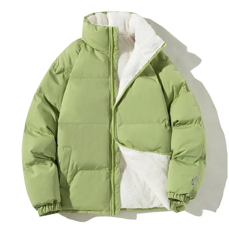 Quilted Teddy Stand Collar Bomber Jacket