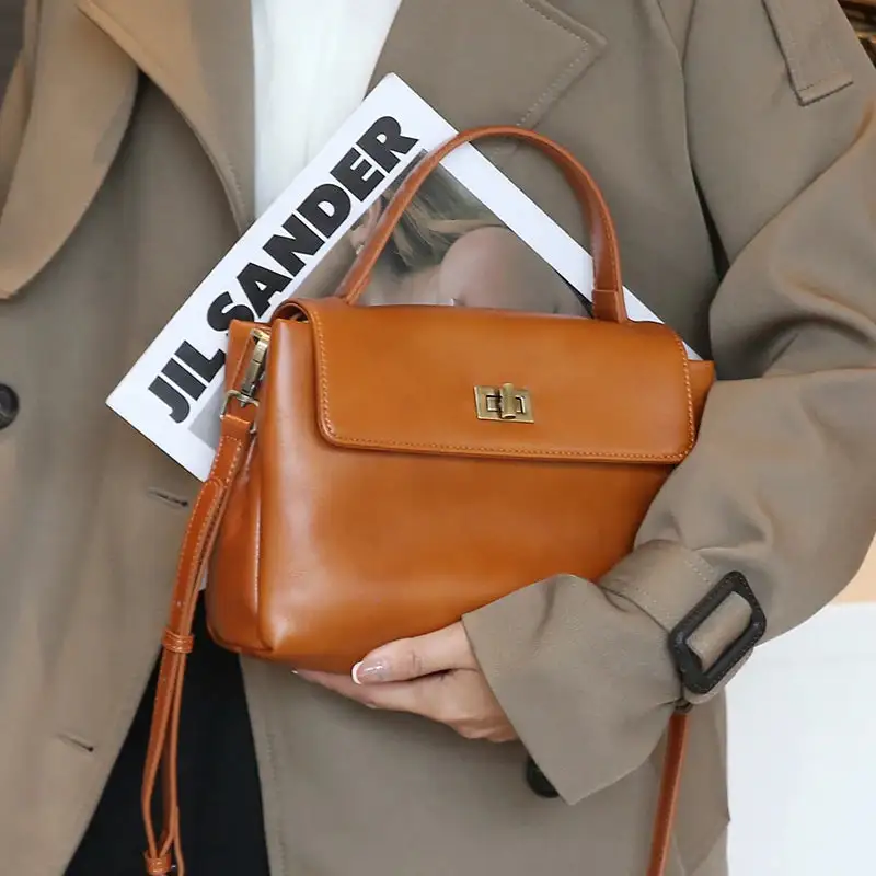 Classic Casual: Genuine Leather Luxury Handbag