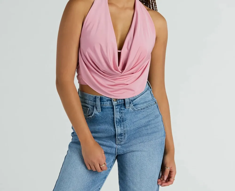 Halter Sleeveless Cropped Top