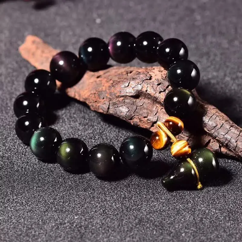 Obsidian Gourd Vintage Bracelet
