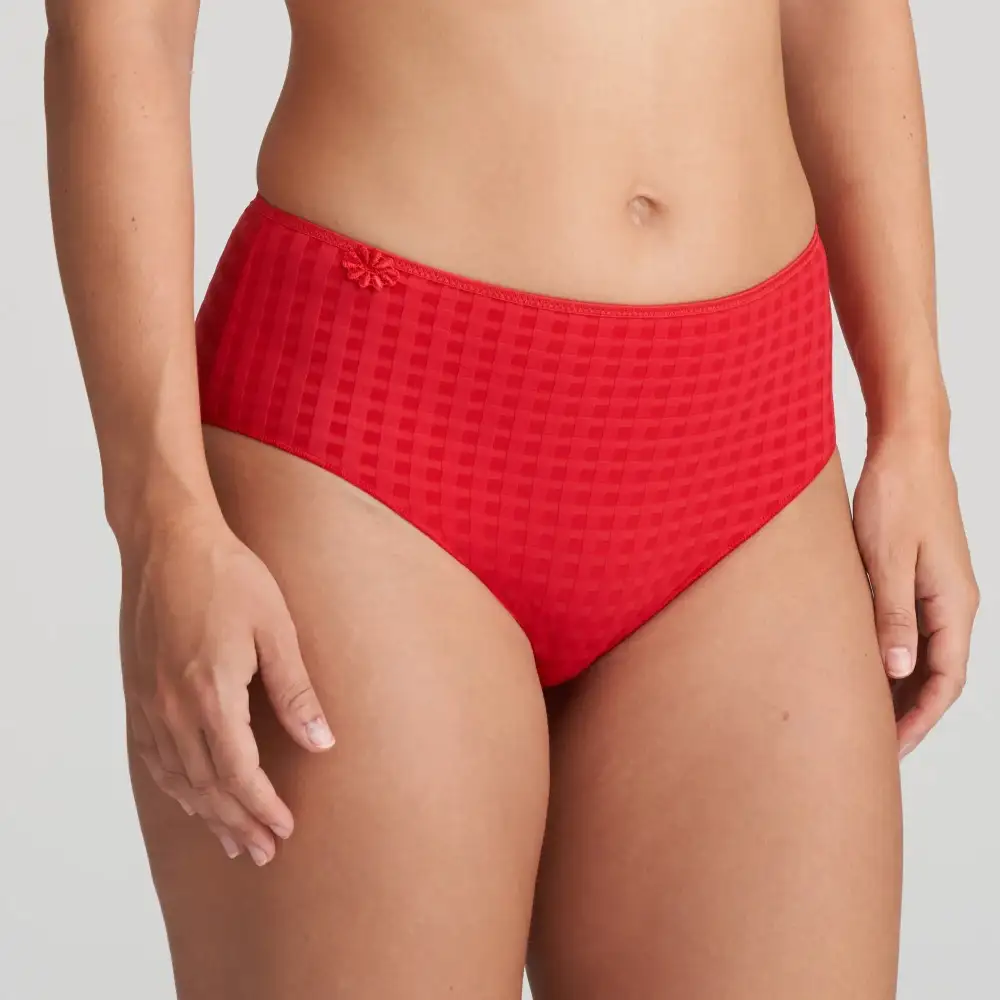 Women's Full Coverage Elastic Waistband Cotton Gusset Floral Embroidery Cotton Checkered Retro Detail Soft Fabric Stretch Fit Brief Panty