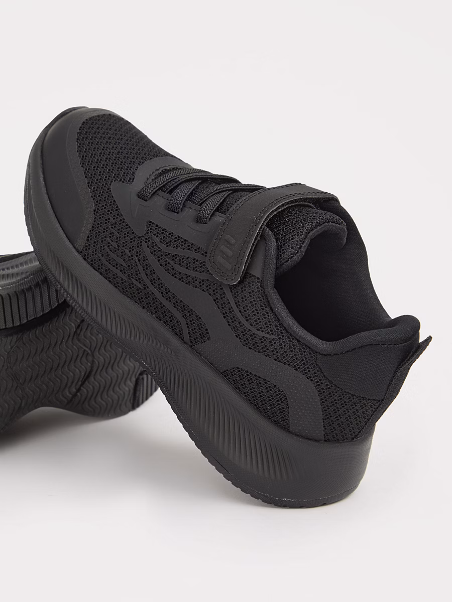 Black Mesh Single Strap Trainers detail 2