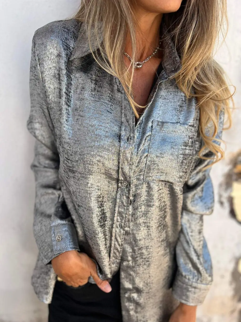 Relaxed Metallic Shirt