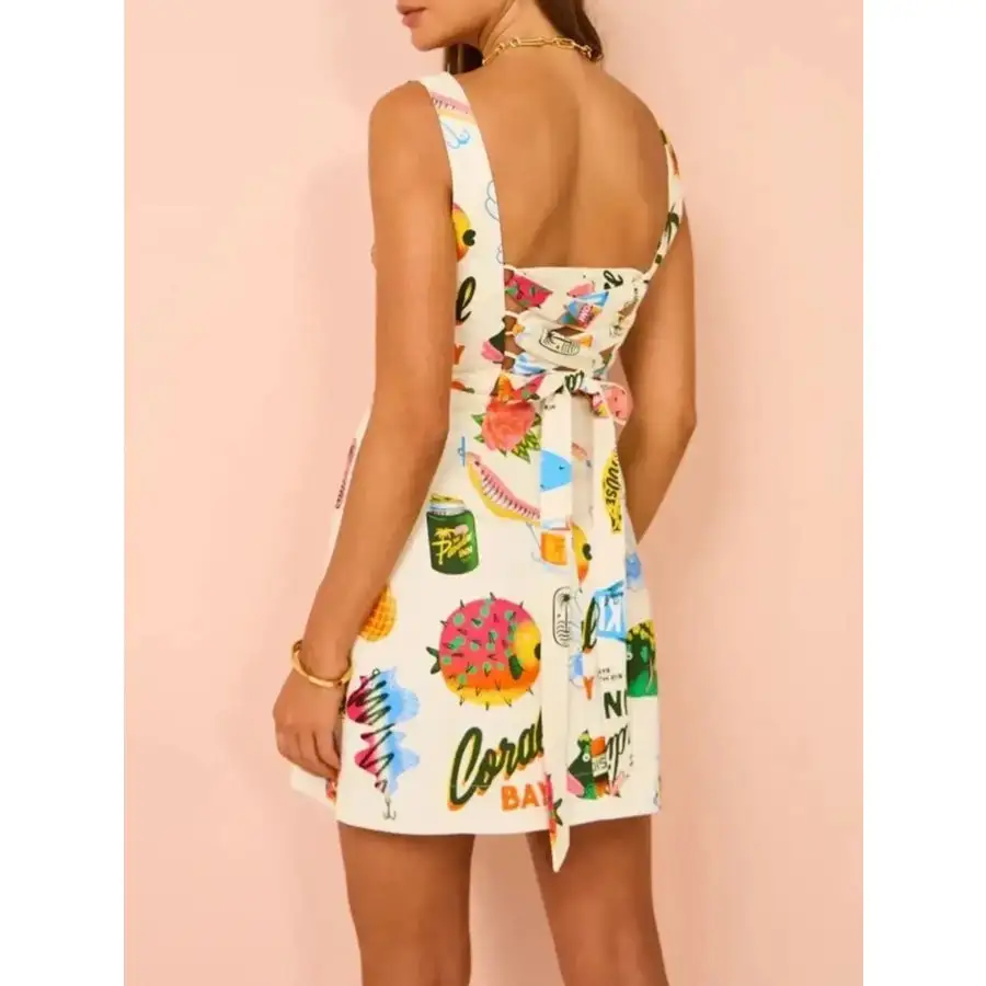 Square Neck Summer Mini Dress
