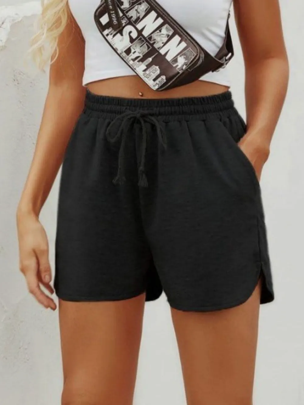 Drawstring Shorts Pocket
