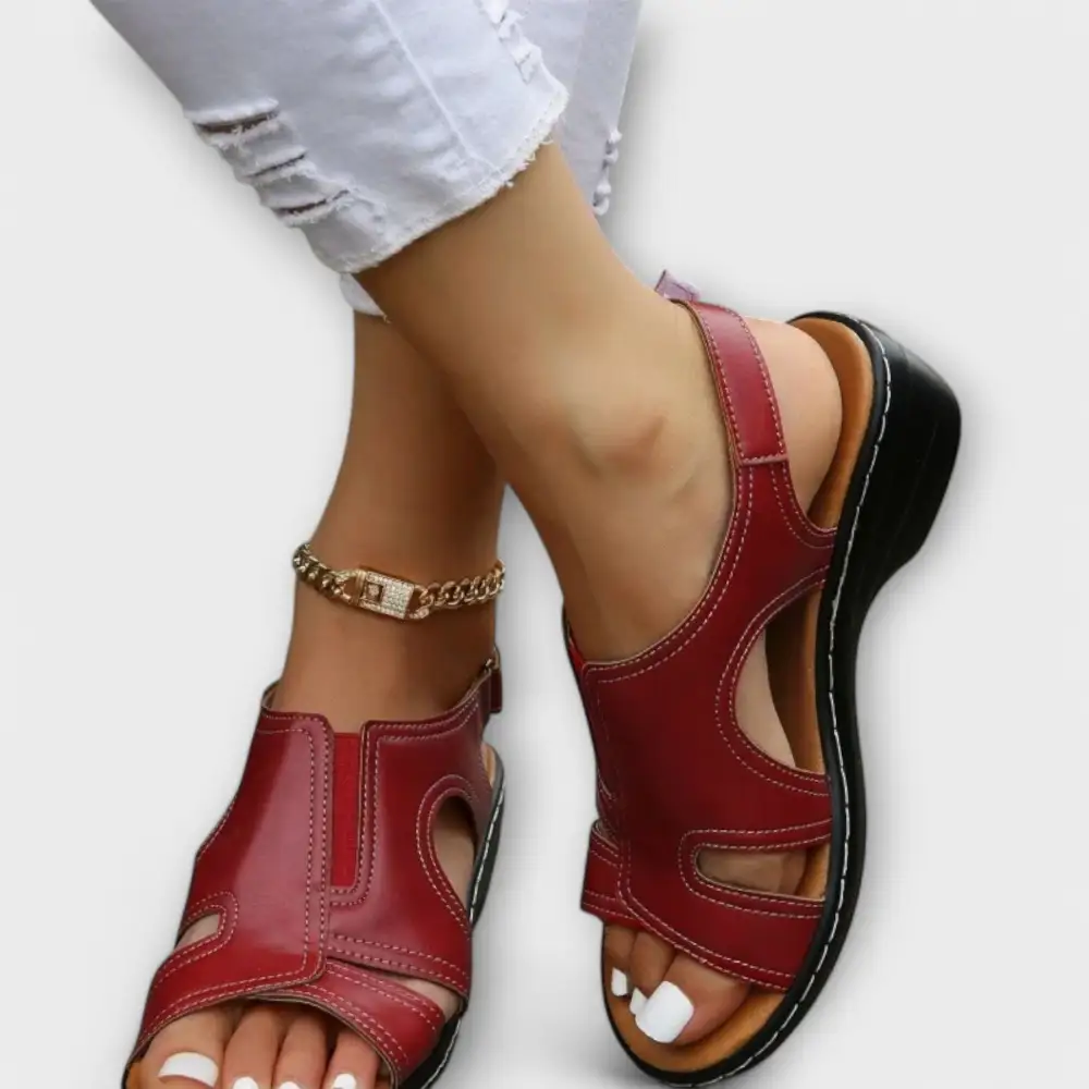 Classic Leather Supportive Flat Sandals