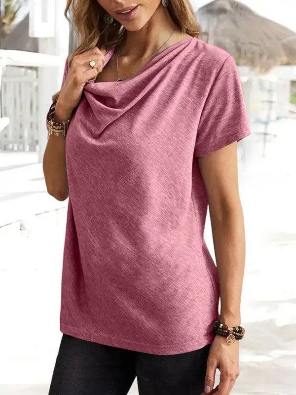 Relaxed Short Sleeve U-Neck T-Shirt
