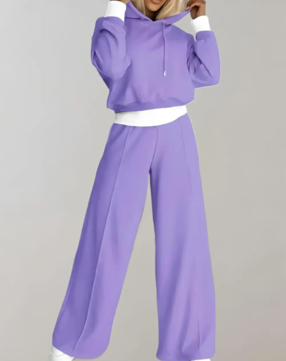 Wide Leg Hooded Two Piece Set