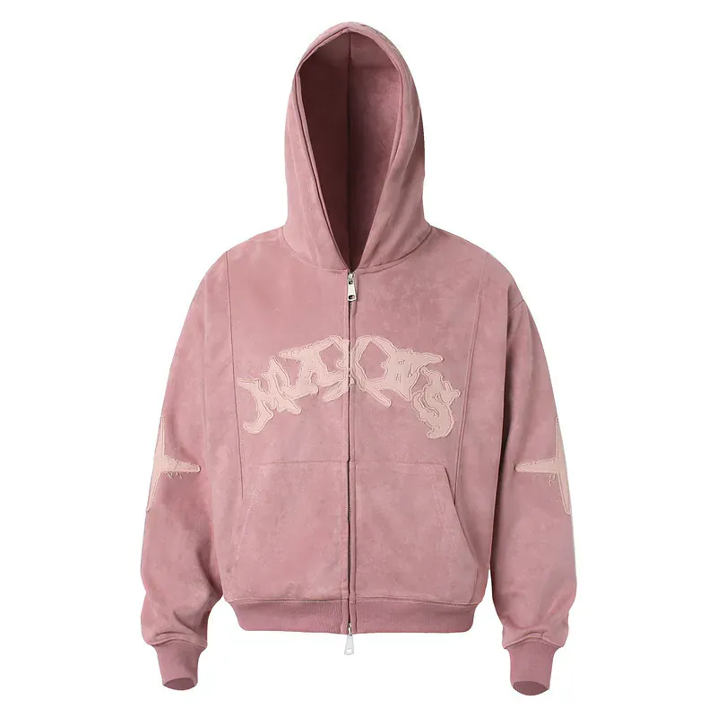 Gothic Embroidered Double-Zip Hoodie