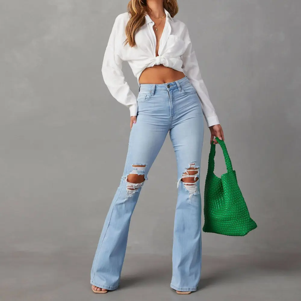Women's High Waist Flared Jeans