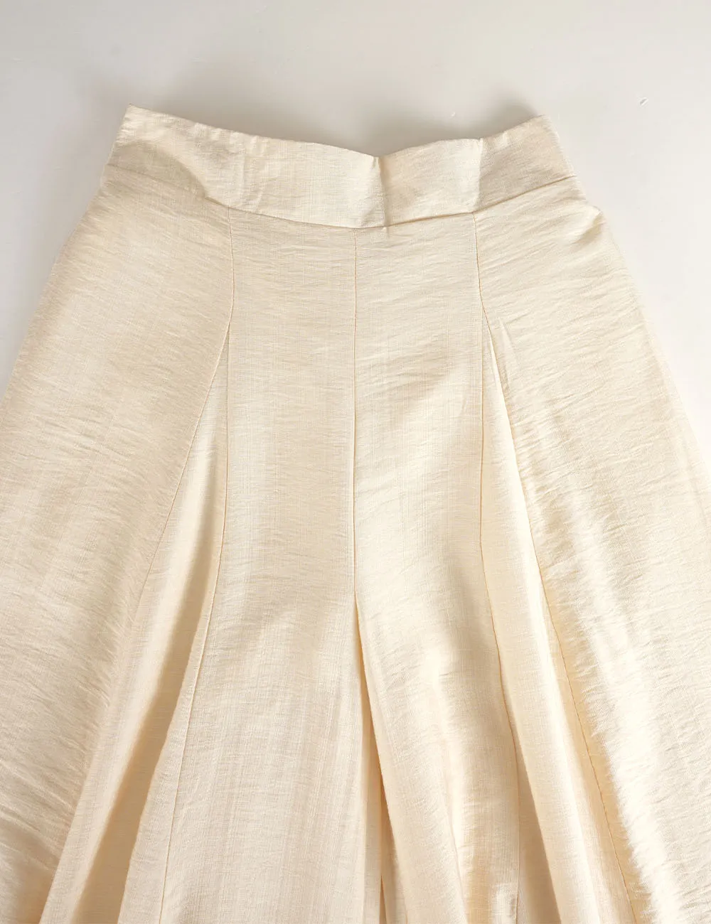 Elastic Waist Ruffle Wide Leg Pants