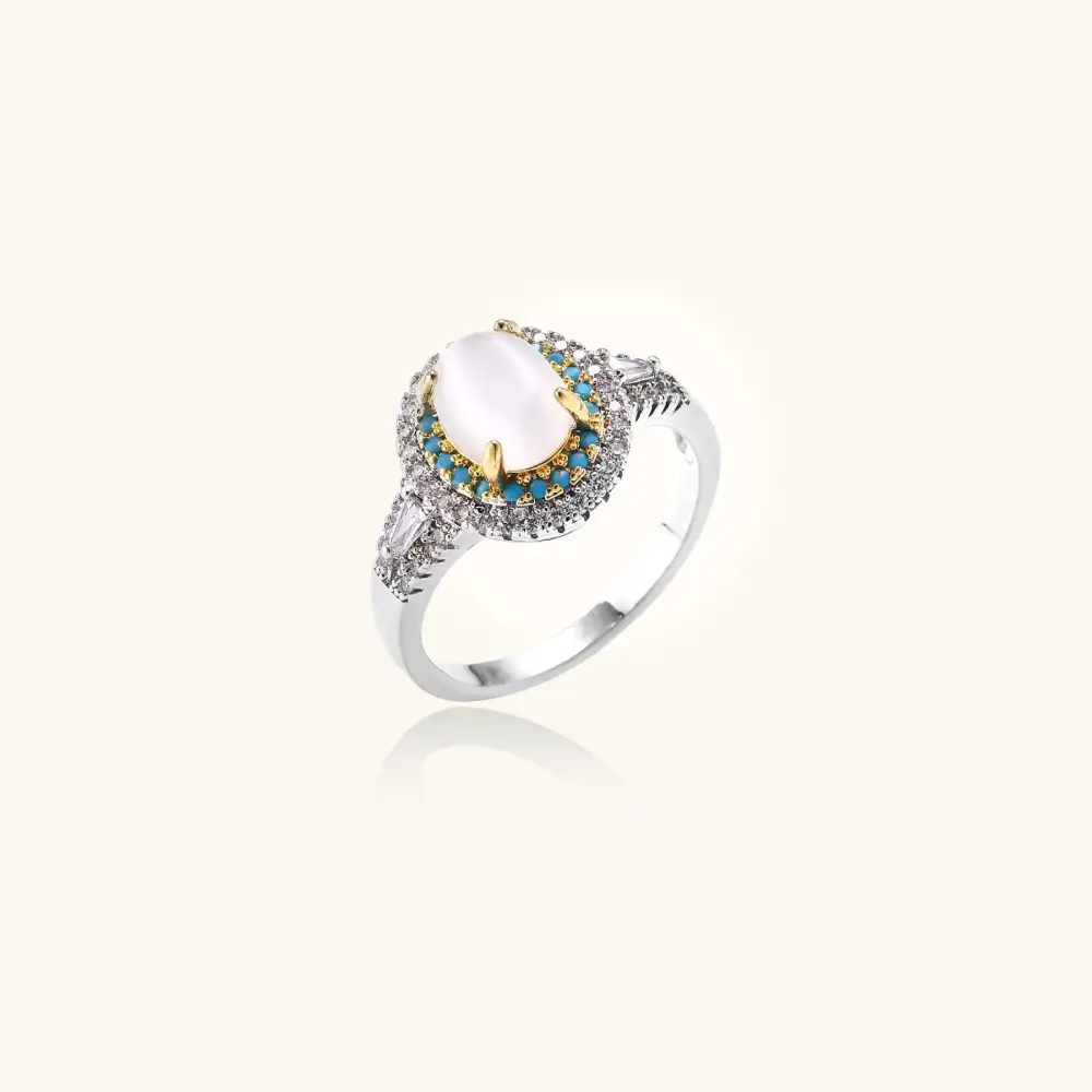 Sculptural Halo Ring