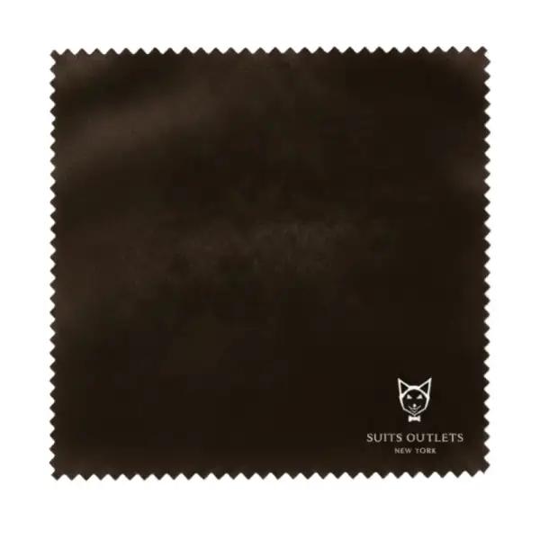 Brown Slim Fit Velvet Leather Solid Single Breasted Coat