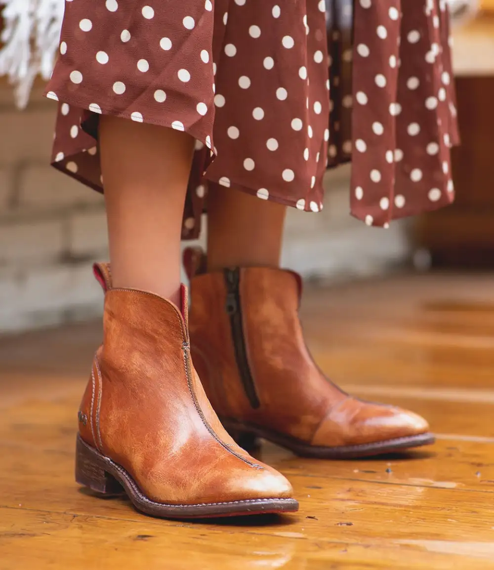 Pull-Tab Refined Ankle Boots