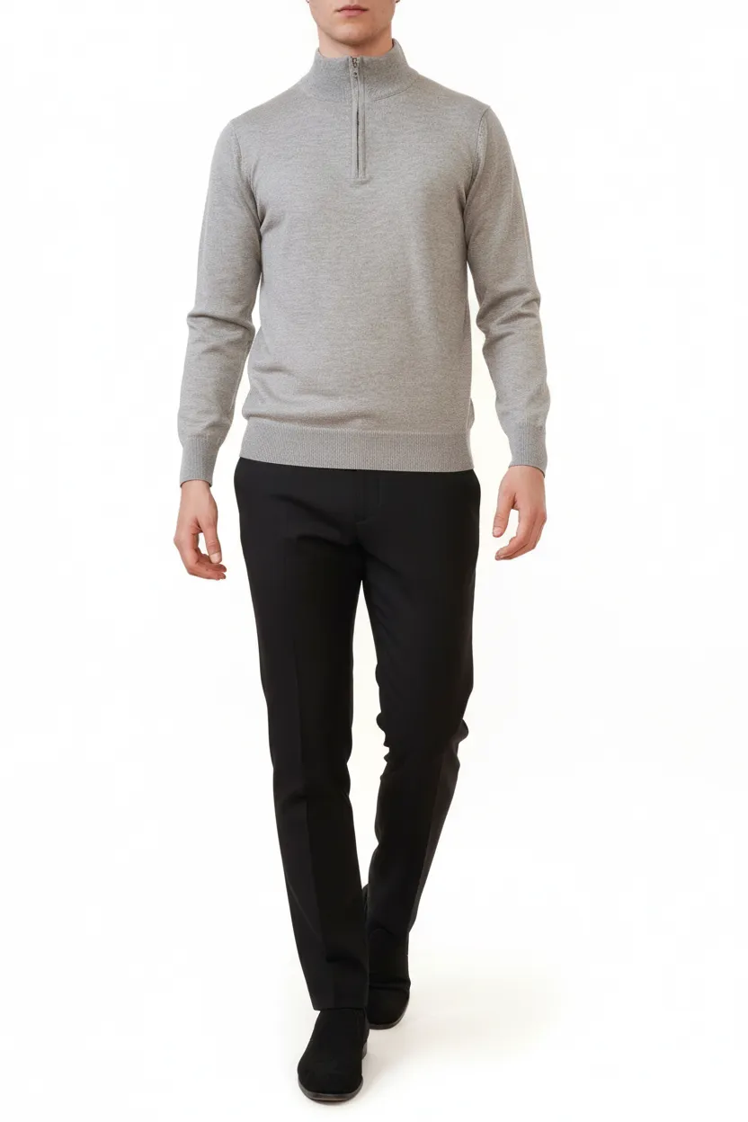Refined Viscose Refined Half Zip Sweater