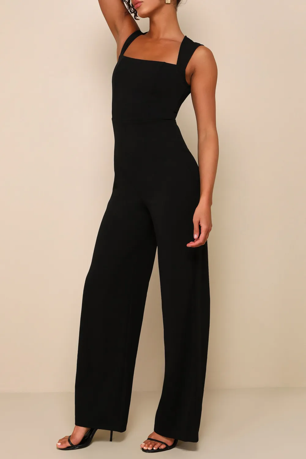 Casual Style Black Jumpsuit