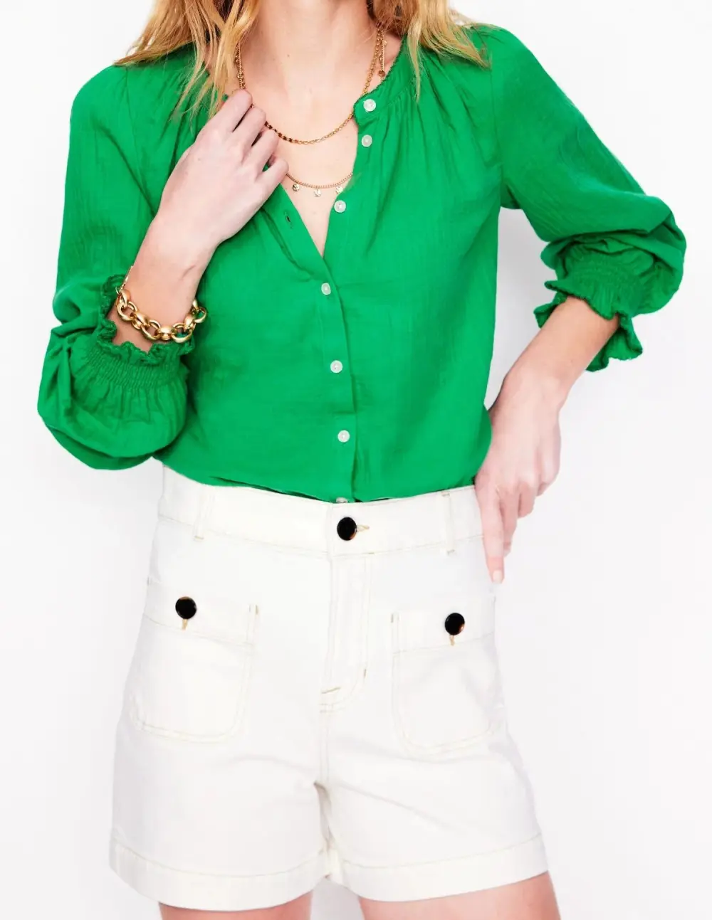 Evie Double Cloth Top