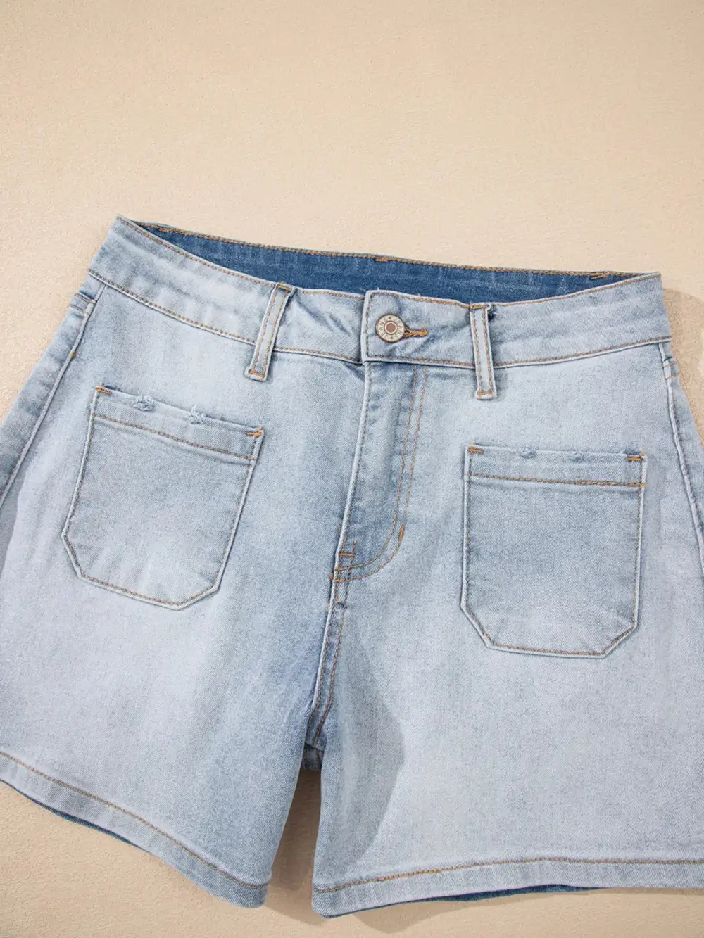 Wash High Rise Shorts Denim Pants