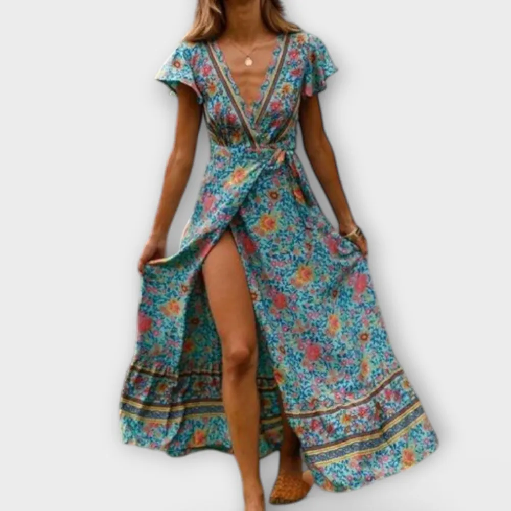 Floral Boho Flowing Maxi Dress