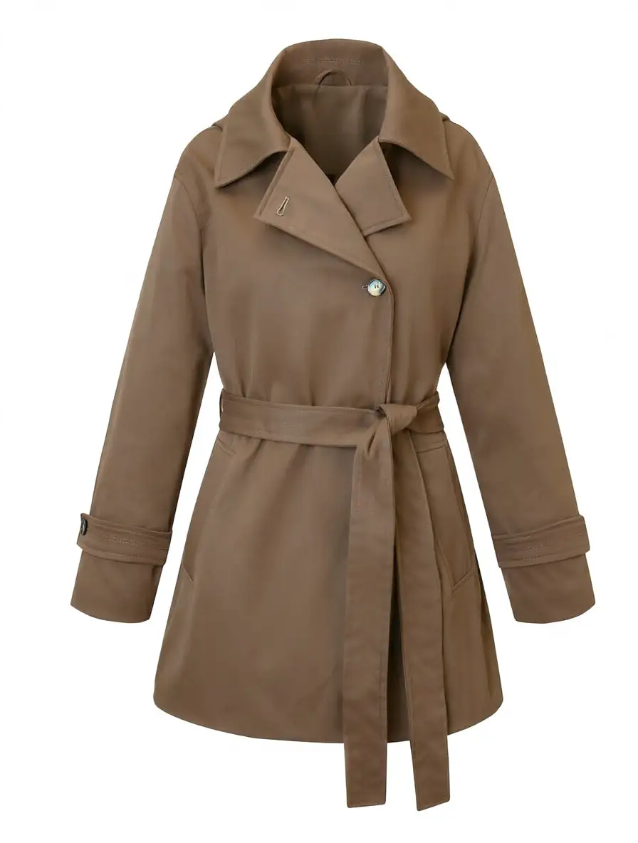 Classic Clean Line Trench Coat