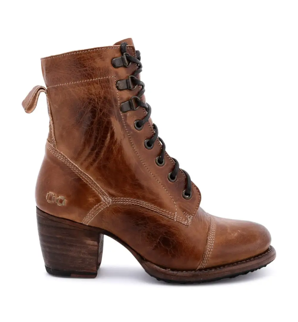 Cap-Toe Side-Zip Lace-Up Boots