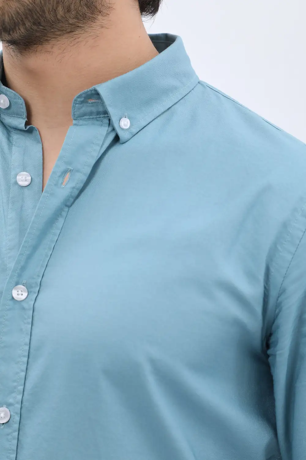 Layer Friendly Oxford Long Sleeve Cotton Men's Button Down Shirt