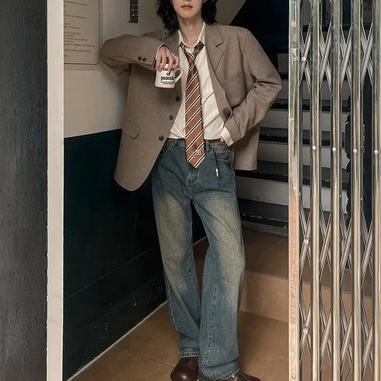 Faded Vintage Straight Leg Jeans