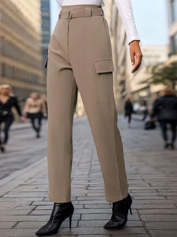 Lace Up Commuter Pocket Trousers Pants