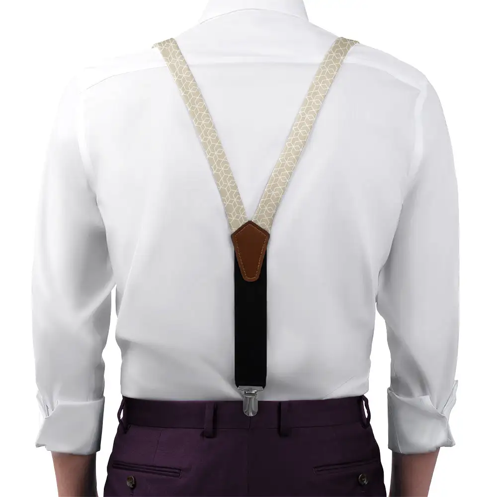 Crystalline Geometric Pattern Suspenders