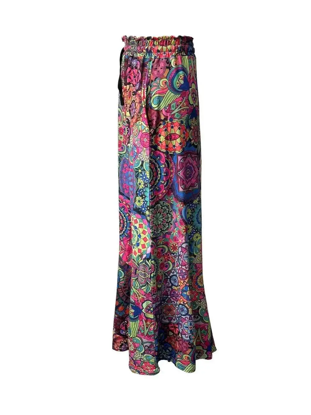 Printed Maxi Skirt with Pockets