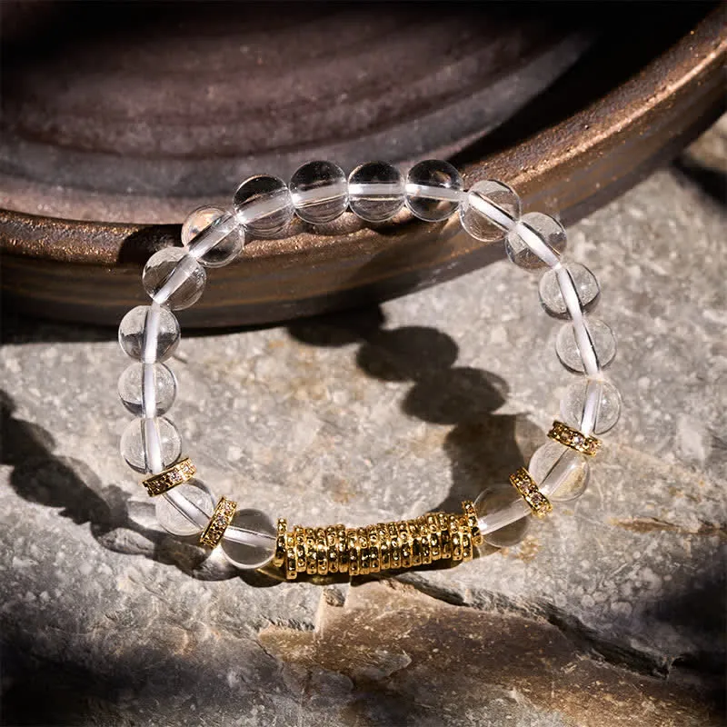 Natural Clear Quartz Citrine Bracelet