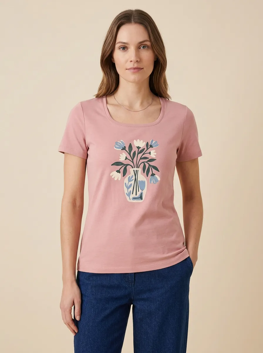 Women's Graphic Floral T-Shirt