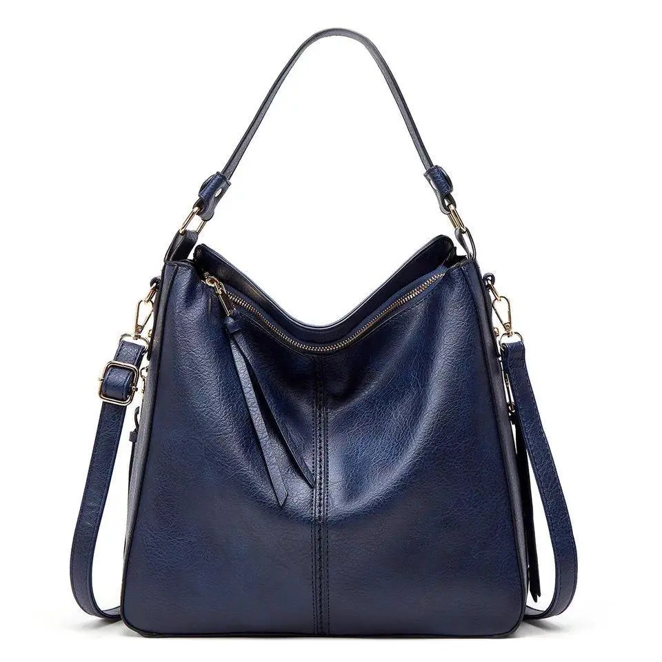  Refined Spacious Leather Hobo Tote Bag Apparel