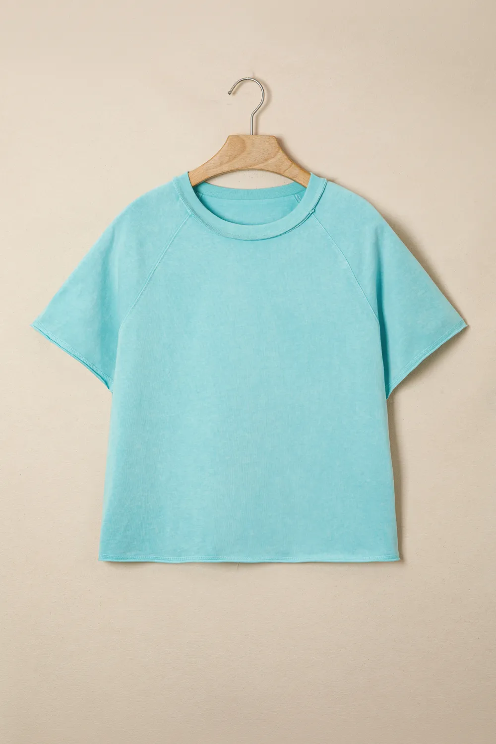 Mint Green Mineral Wash Raglan Tee