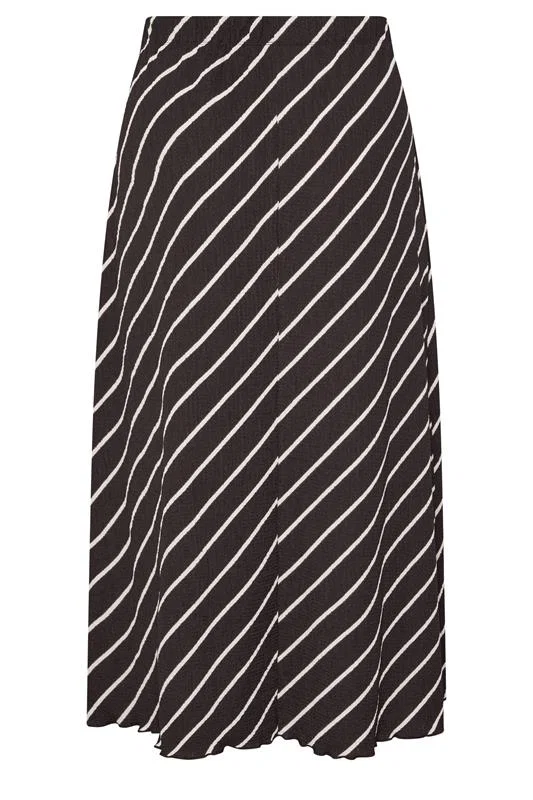 Chocolate Brown Stripe Maxi Skirt detail 4